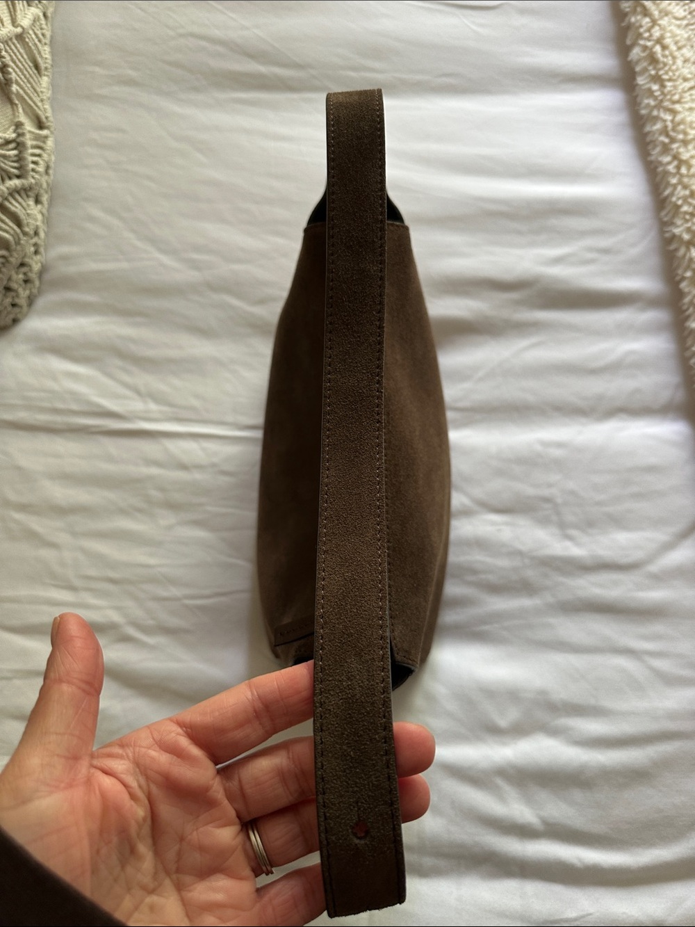 NWOT Clare V Fleurine Bag in Chocolate Suede - Picture 6 of 7